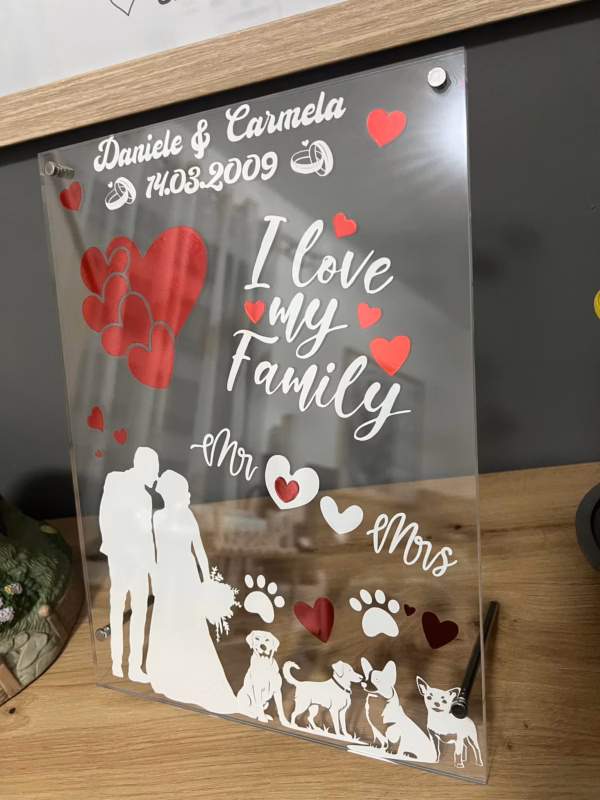 Personalisierter Acrylständer – Einzigartiges Geschenk mit Namen, Datum & Wunschmotiv – Bild 3
