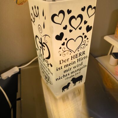 Personalisierte Botschafts-Lampe