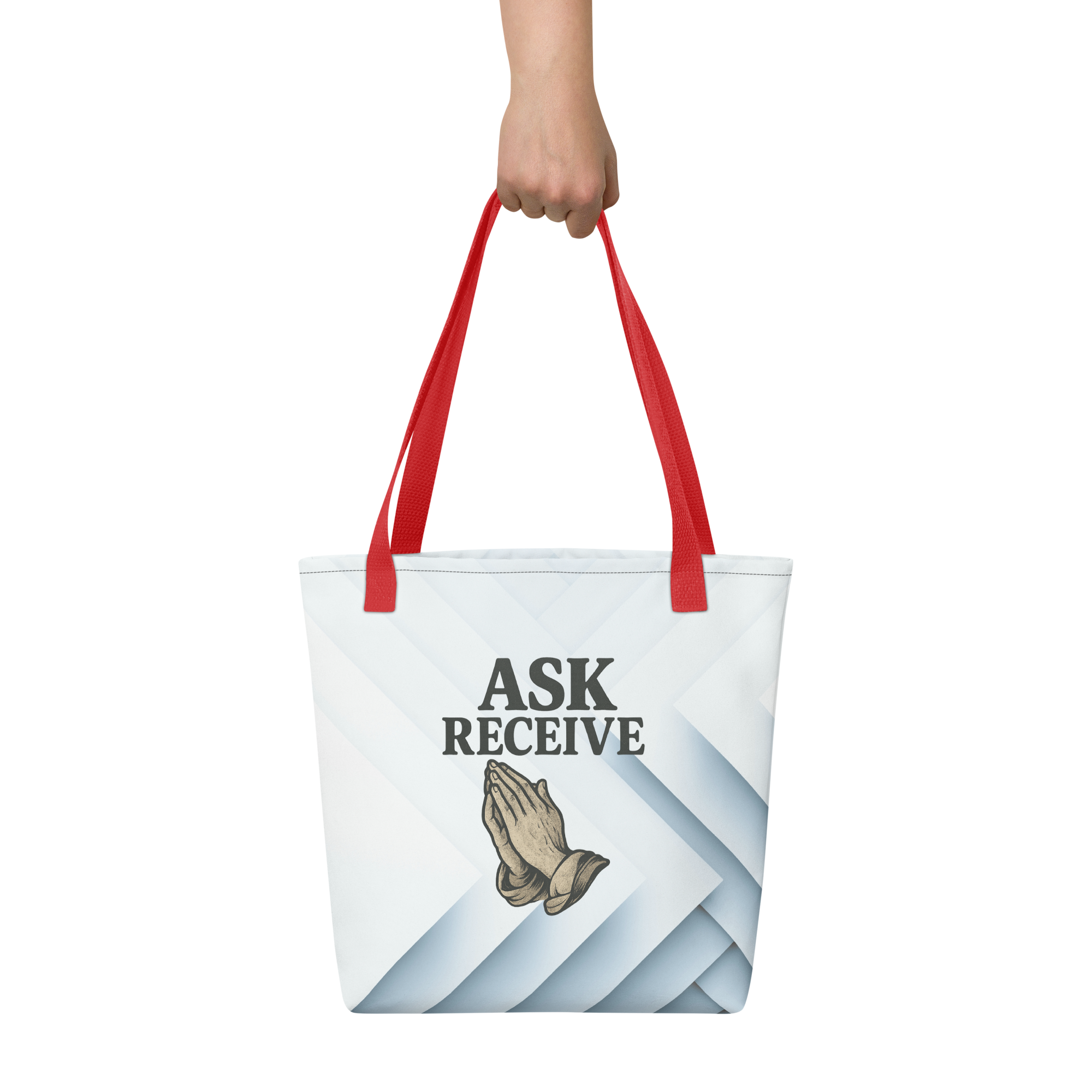 Ask Receive - Stoffbeutel | Blau-Weiß – Bild 5