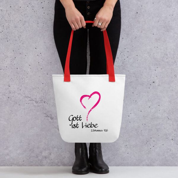 Gott ist Liebe Motiv 1 | Stoffbeutel – Bild 5