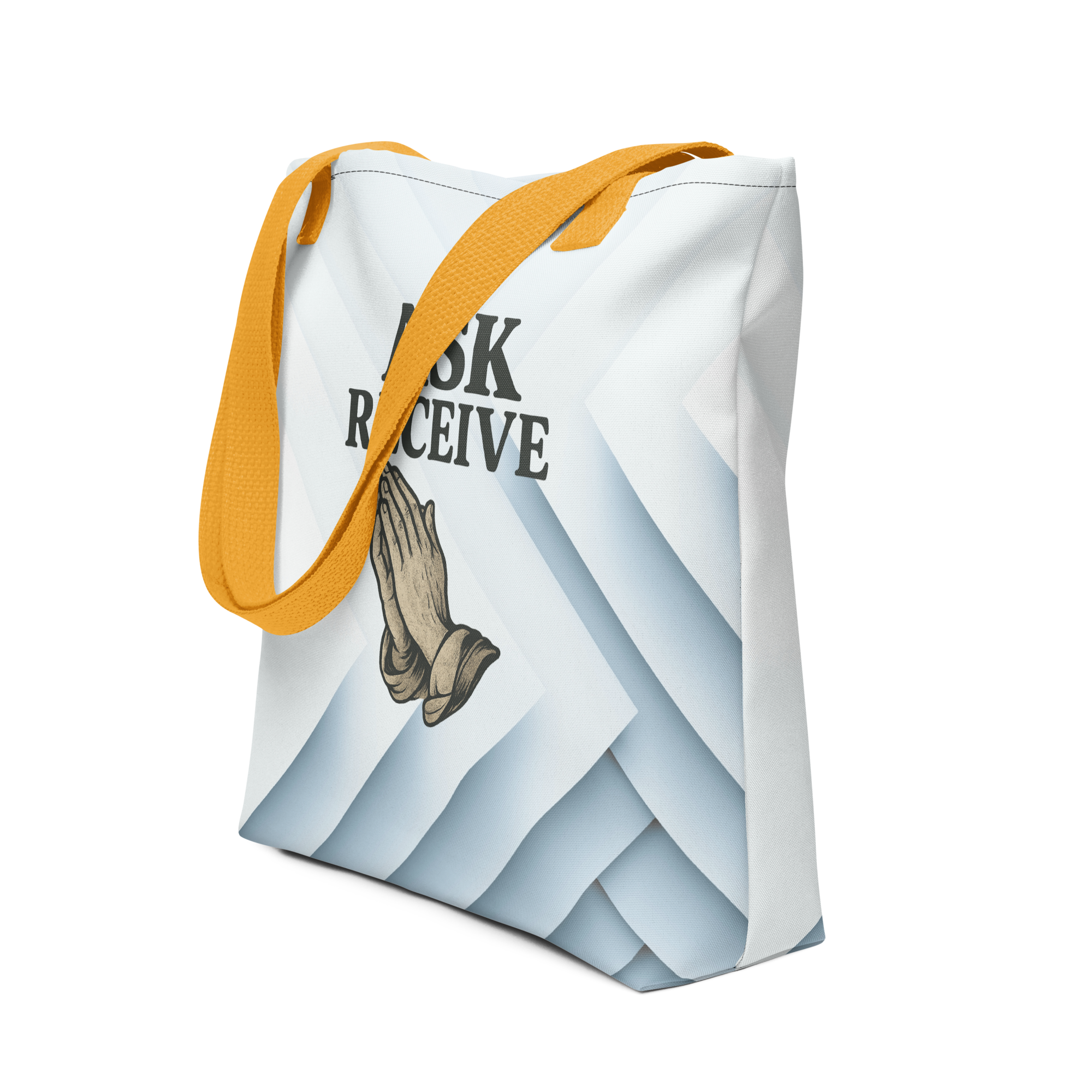 Ask Receive - Stoffbeutel | Blau-Weiß – Bild 3