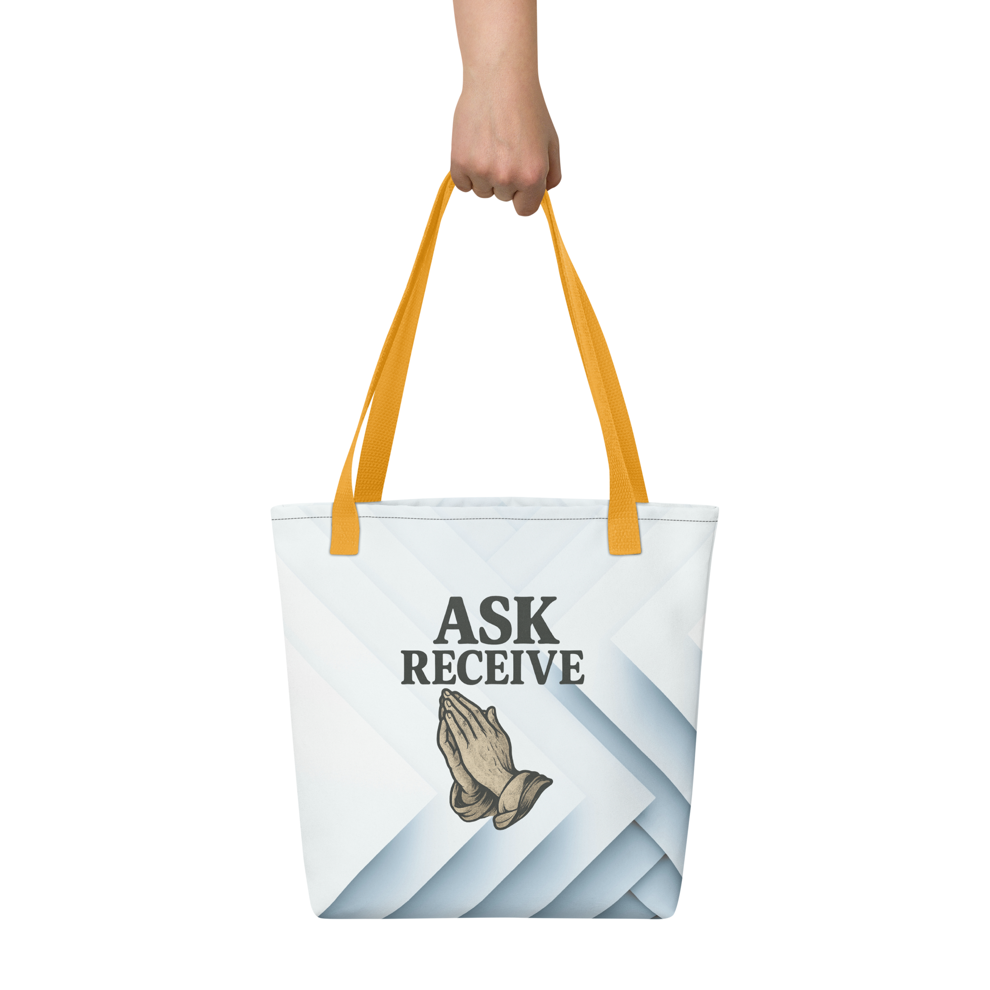 Ask Receive - Stoffbeutel | Blau-Weiß – Bild 6