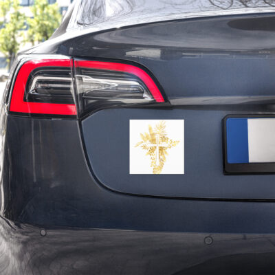 Yeshua – Golden Cross Edition | Auto-Magnetschild