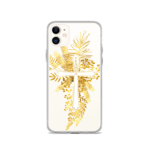 Yeshua – Golden Cross Edition | Transparente iPhone-Hülle – Bild 7