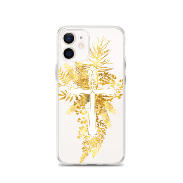 Yeshua – Golden Cross Edition | Transparente iPhone-Hülle – Bild 14
