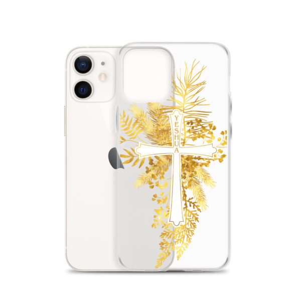 Yeshua – Golden Cross Edition | Transparente iPhone-Hülle – Bild 15