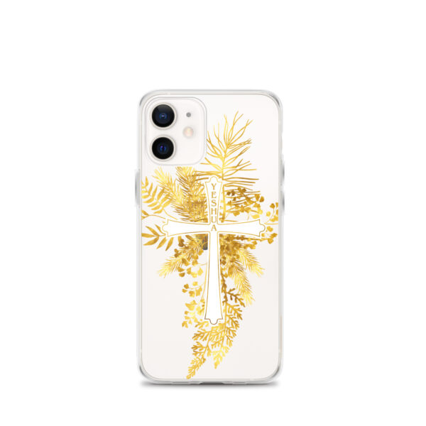 Yeshua – Golden Cross Edition | Transparente iPhone-Hülle – Bild 8
