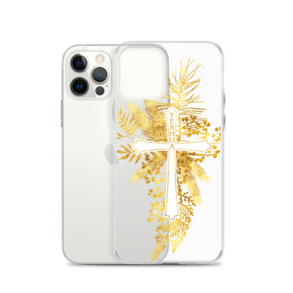 Yeshua – Golden Cross Edition | Transparente iPhone-Hülle – Bild 13