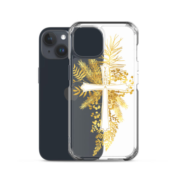 Yeshua – Golden Cross Edition | Transparente iPhone-Hülle – Bild 38