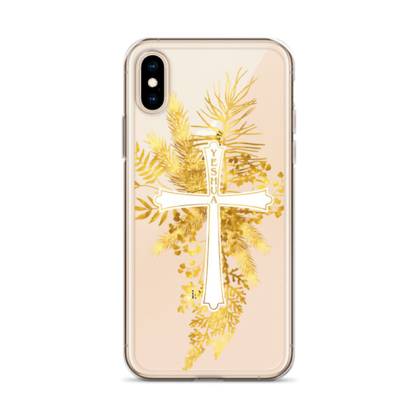 Yeshua – Golden Cross Edition | Transparente iPhone-Hülle – Bild 53