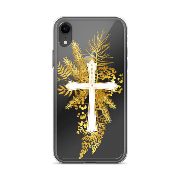 Yeshua – Golden Cross Edition | Transparente iPhone-Hülle – Bild 55