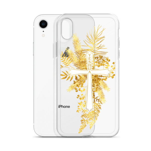Yeshua – Golden Cross Edition | Transparente iPhone-Hülle – Bild 58