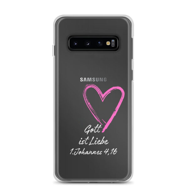 Gott ist Liebe Motiv 3 | Transparente Samsung-Handyhülle – Bild 2