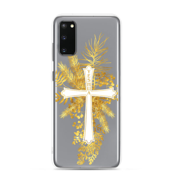 Yeshua – Golden Cross Edition | Transparente Samsung-Handyhülle – Bild 10