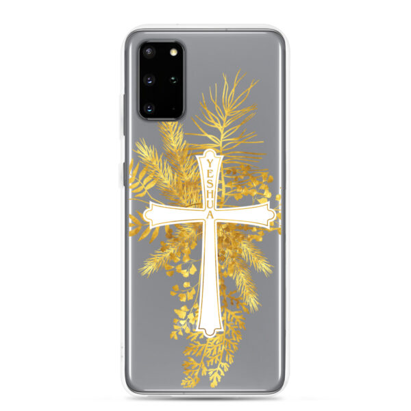 Yeshua – Golden Cross Edition | Transparente Samsung-Handyhülle – Bild 6