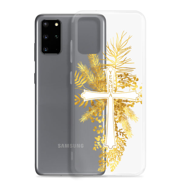 Yeshua – Golden Cross Edition | Transparente Samsung-Handyhülle – Bild 7