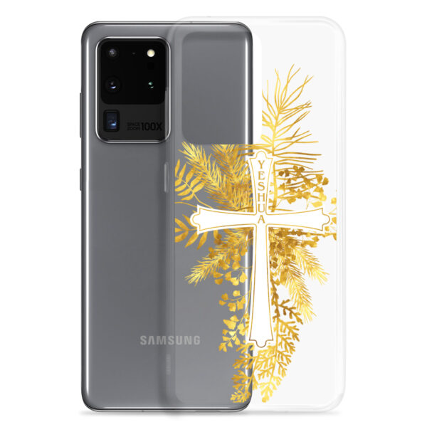 Yeshua – Golden Cross Edition | Transparente Samsung-Handyhülle – Bild 9