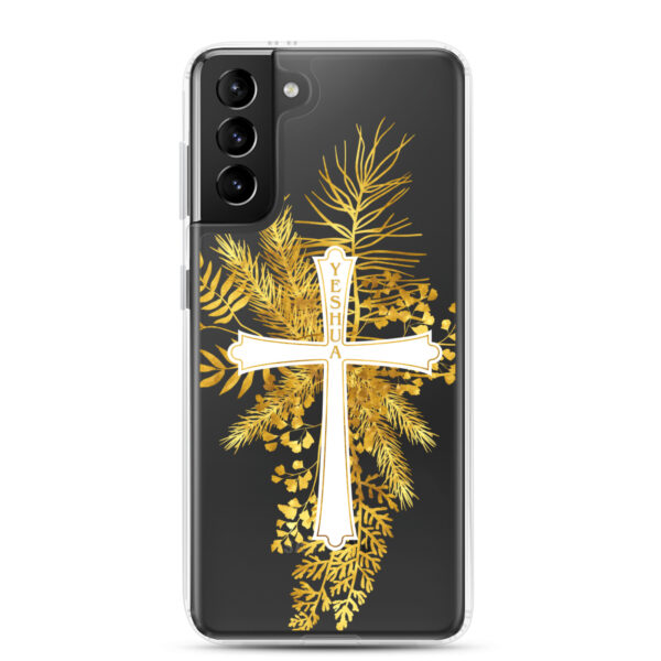 Yeshua – Golden Cross Edition | Transparente Samsung-Handyhülle – Bild 12