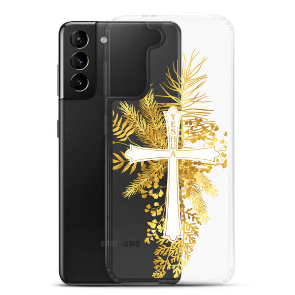 Yeshua – Golden Cross Edition | Transparente Samsung-Handyhülle – Bild 13