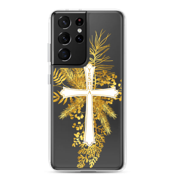 Yeshua – Golden Cross Edition | Transparente Samsung-Handyhülle – Bild 14