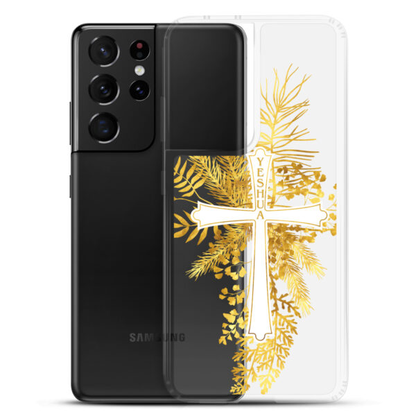 Yeshua – Golden Cross Edition | Transparente Samsung-Handyhülle – Bild 15