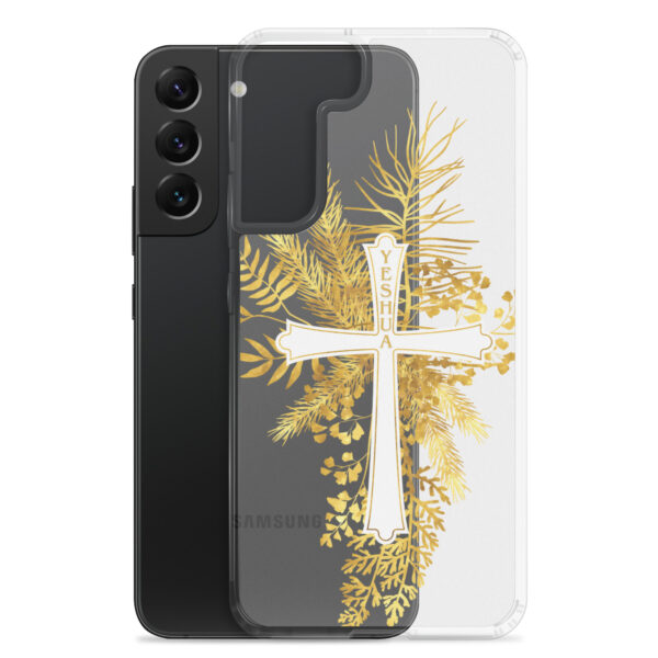 Yeshua – Golden Cross Edition | Transparente Samsung-Handyhülle – Bild 19