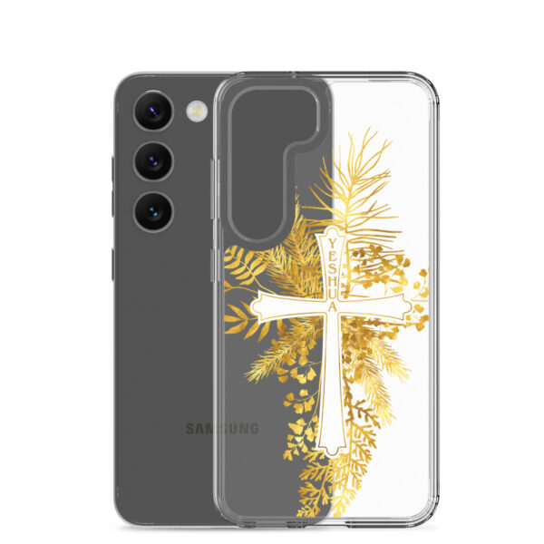 Yeshua – Golden Cross Edition | Transparente Samsung-Handyhülle – Bild 35