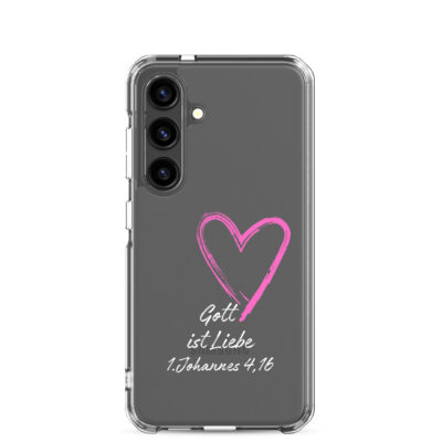 Gott ist Liebe Motiv 3 | Transparente Samsung-Handyhülle