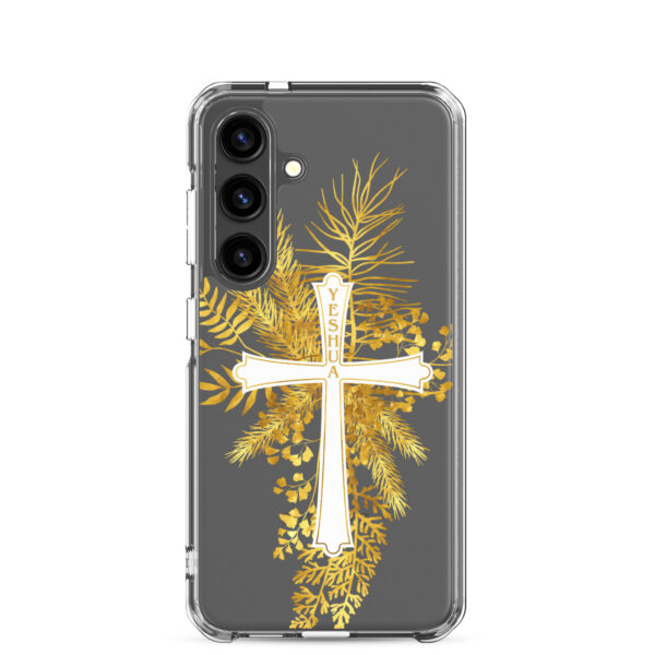 Yeshua – Golden Cross Edition | Transparente Samsung-Handyhülle – Bild 40