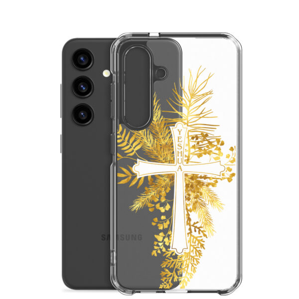 Yeshua – Golden Cross Edition | Transparente Samsung-Handyhülle – Bild 41