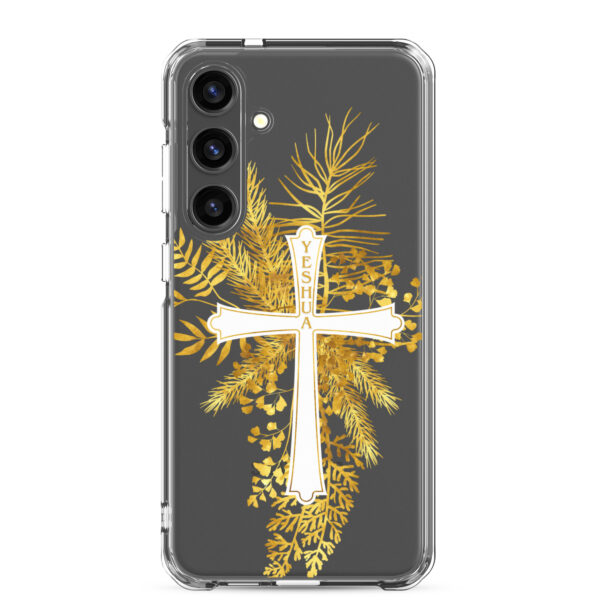 Yeshua – Golden Cross Edition | Transparente Samsung-Handyhülle – Bild 36