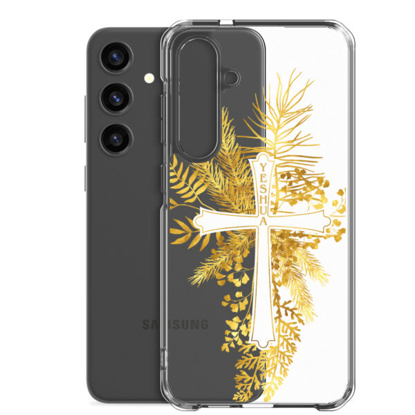 Yeshua – Golden Cross Edition | Transparente Samsung-Handyhülle – Bild 37