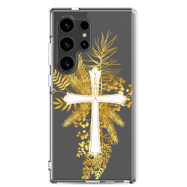 Yeshua – Golden Cross Edition | Transparente Samsung-Handyhülle – Bild 38