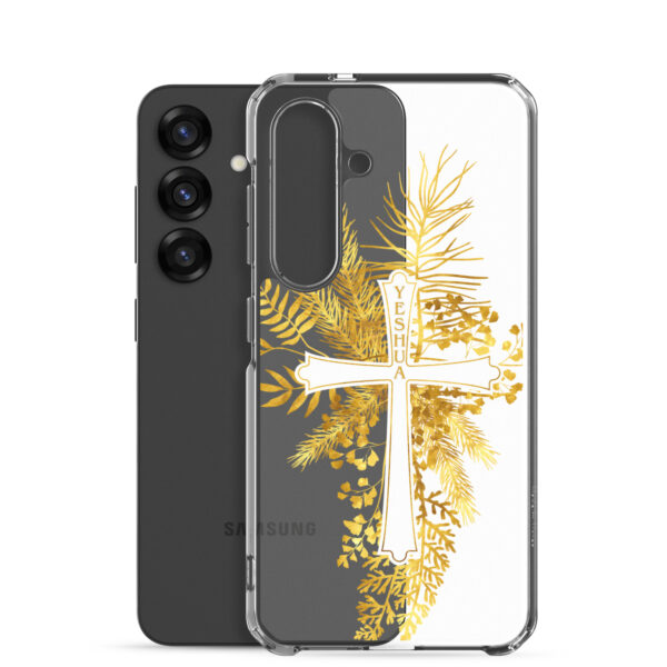 Yeshua – Golden Cross Edition | Transparente Samsung-Handyhülle – Bild 29