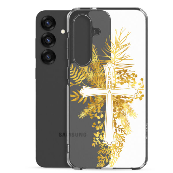 Yeshua – Golden Cross Edition | Transparente Samsung-Handyhülle – Bild 25