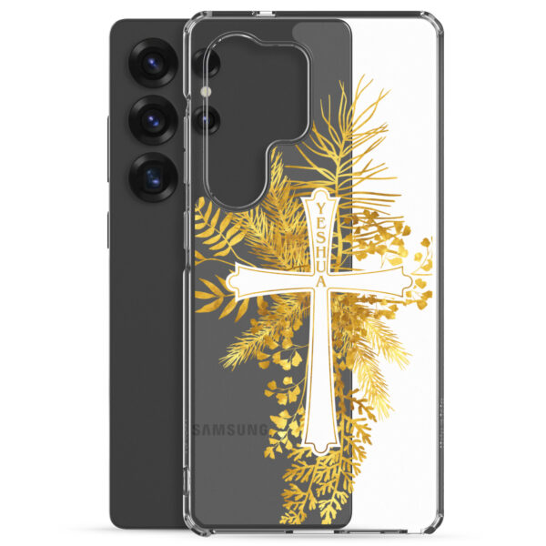 Yeshua – Golden Cross Edition | Transparente Samsung-Handyhülle – Bild 27
