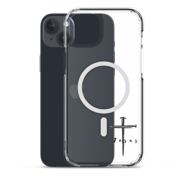 Jesus – Kreuz aus Nägeln | Transparente iPhone®-Hülle mit MagSafe® – Bild 5