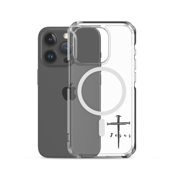 Jesus – Kreuz aus Nägeln | Transparente iPhone®-Hülle mit MagSafe® – Bild 7