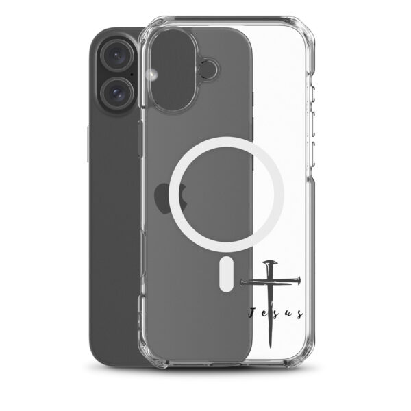 Jesus – Kreuz aus Nägeln | Transparente iPhone®-Hülle mit MagSafe® – Bild 9