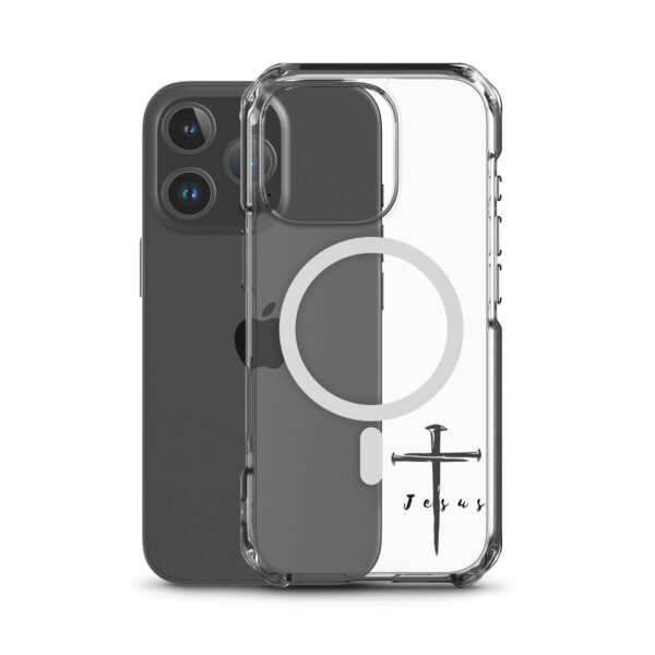 Jesus – Kreuz aus Nägeln | Transparente iPhone®-Hülle mit MagSafe® – Bild 11