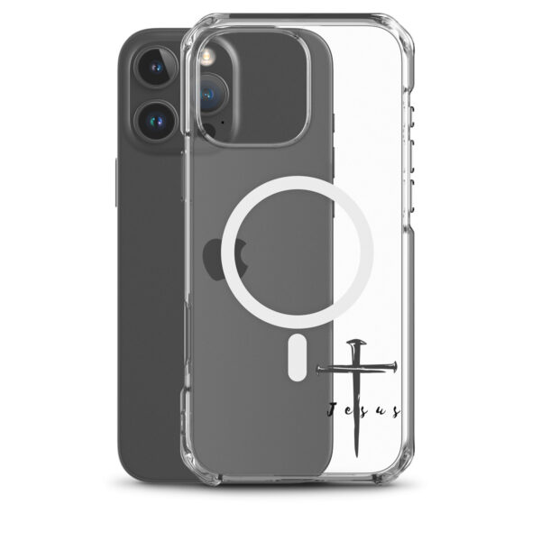Jesus – Kreuz aus Nägeln | Transparente iPhone®-Hülle mit MagSafe® – Bild 10