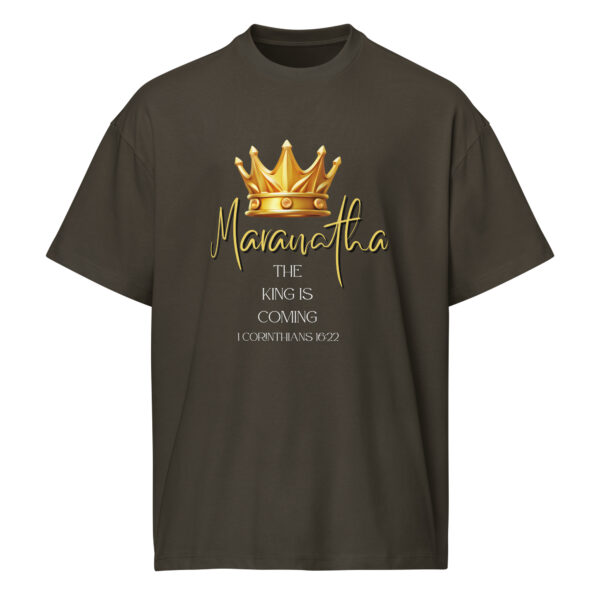 Maranatha The King is Coming – 1 Corinthians 16:22 | Boxy-T-Shirt für Herren – Bild 6
