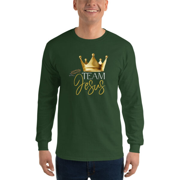 Team Jesus – Krone des Lebens | Langarmshirt für alle – Bild 4