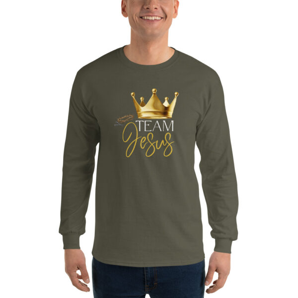 Team Jesus – Krone des Lebens | Langarmshirt für alle – Bild 7