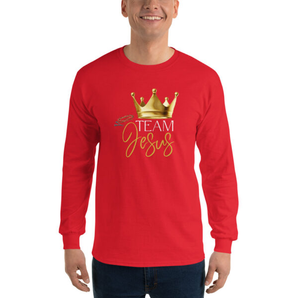 Team Jesus – Krone des Lebens | Langarmshirt für alle – Bild 5