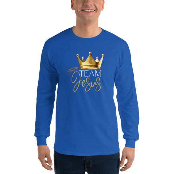 Team Jesus – Krone des Lebens | Langarmshirt für alle – Bild 6
