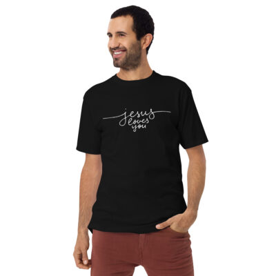 Jesus Loves You - Schweres Premium T-Shirt für Herren