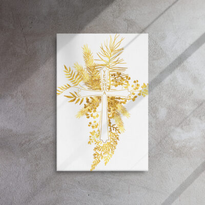 Yeshua – Golden Cross Edition | Dünne Leinwand