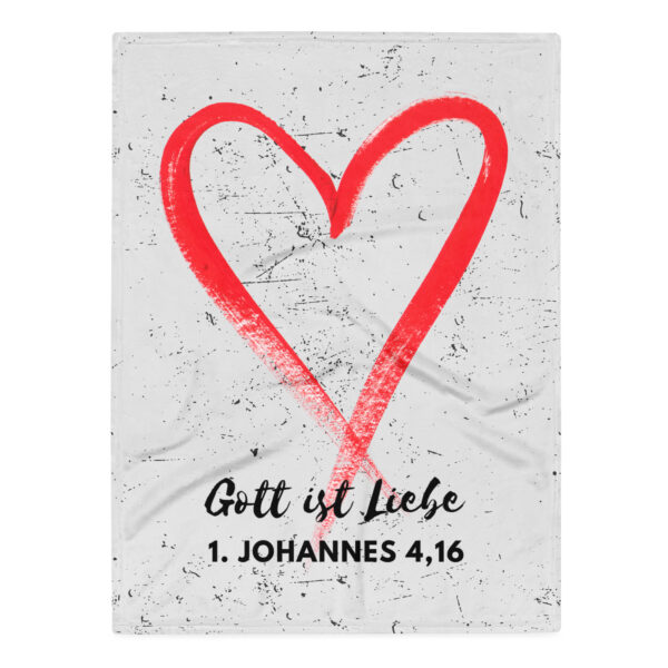 Gott ist Liebe Motiv 4 | Kuscheldecke – Bild 2
