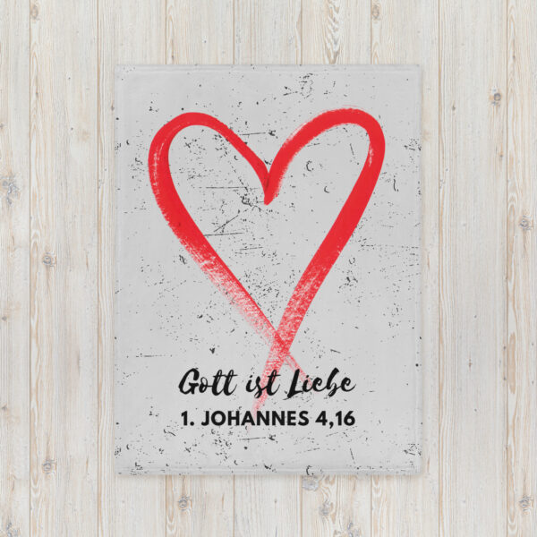 Gott ist Liebe Motiv 4 | Kuscheldecke – Bild 3